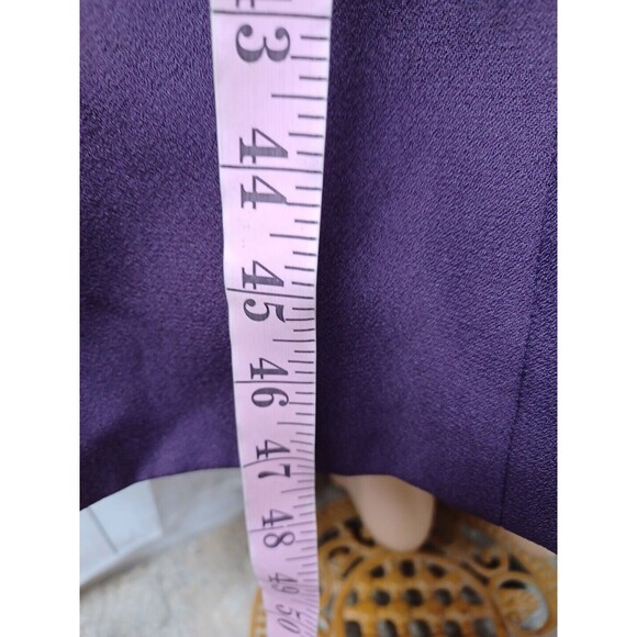 Vtg KB Stella Louise Long Duster Jacket Womens Purple Plum Beads Gold Thread 24W - Picture 9 of 12